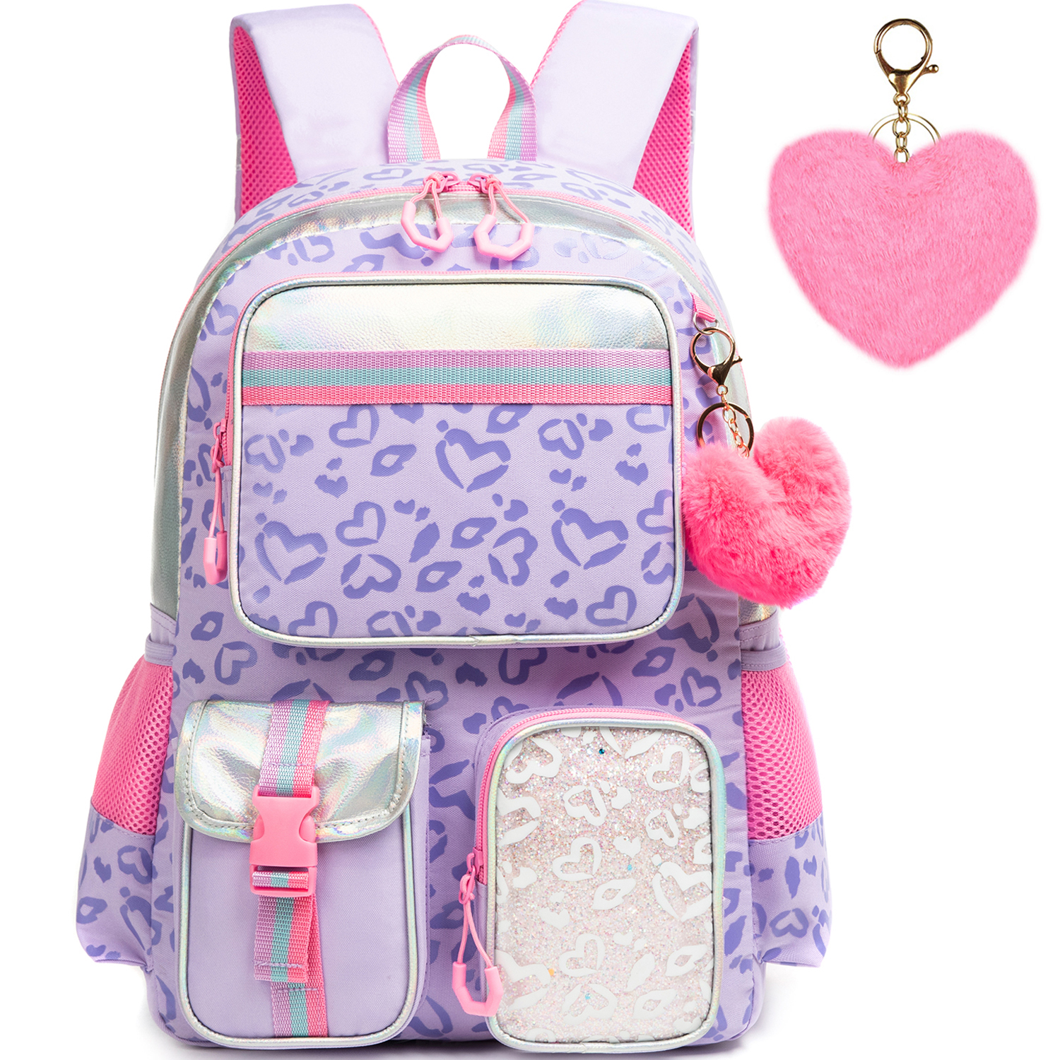 女の子用バックパック スクールバッグ 美的バックパック 小学生 十代の女の子用 かわいいブックバッグ キッズバックパック 女の子用 8-12