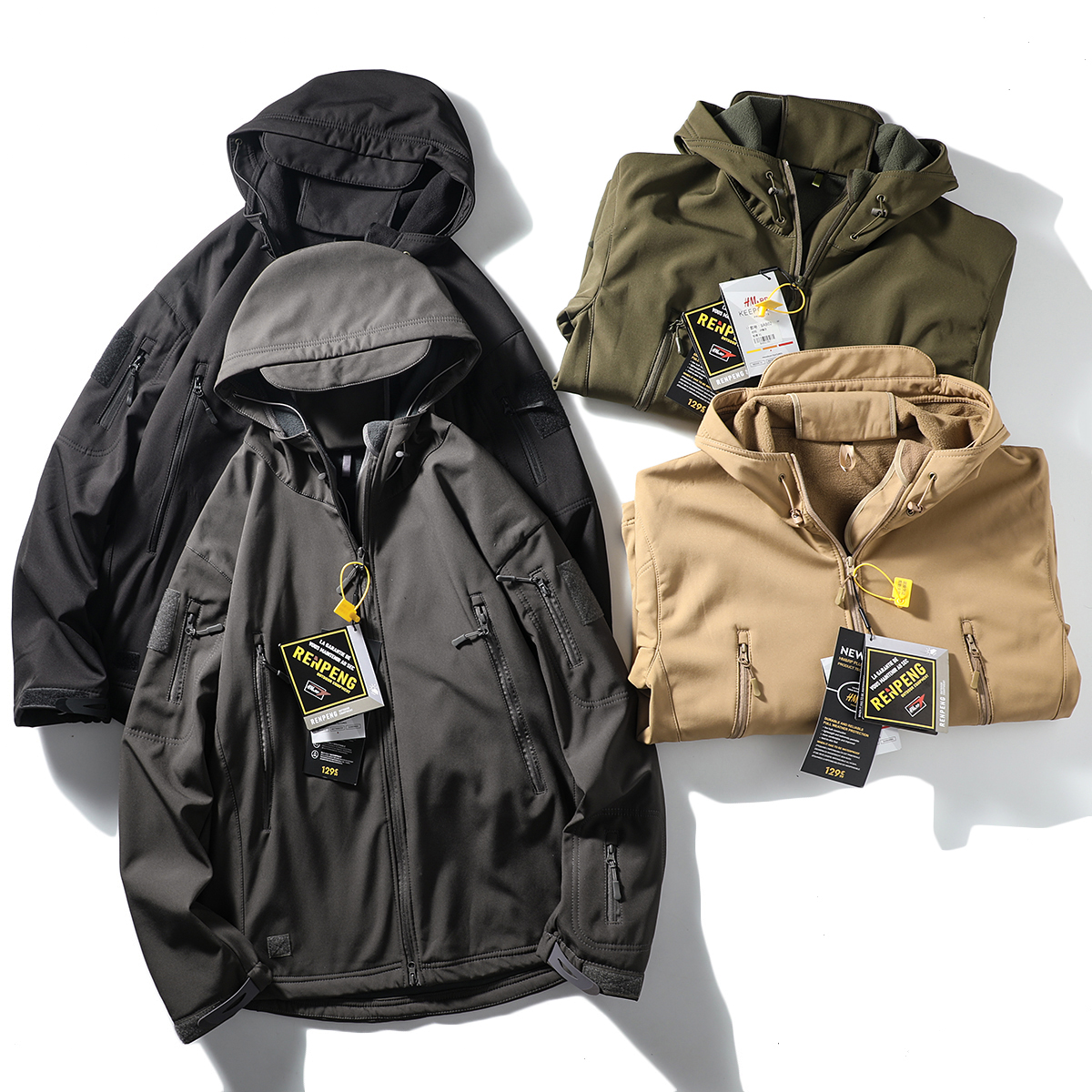 ARC ニューストームジャケットアウトドアスポーツキャンプ登山ファッション男性プラスカシミヤ防風防水機能ストームジャケット