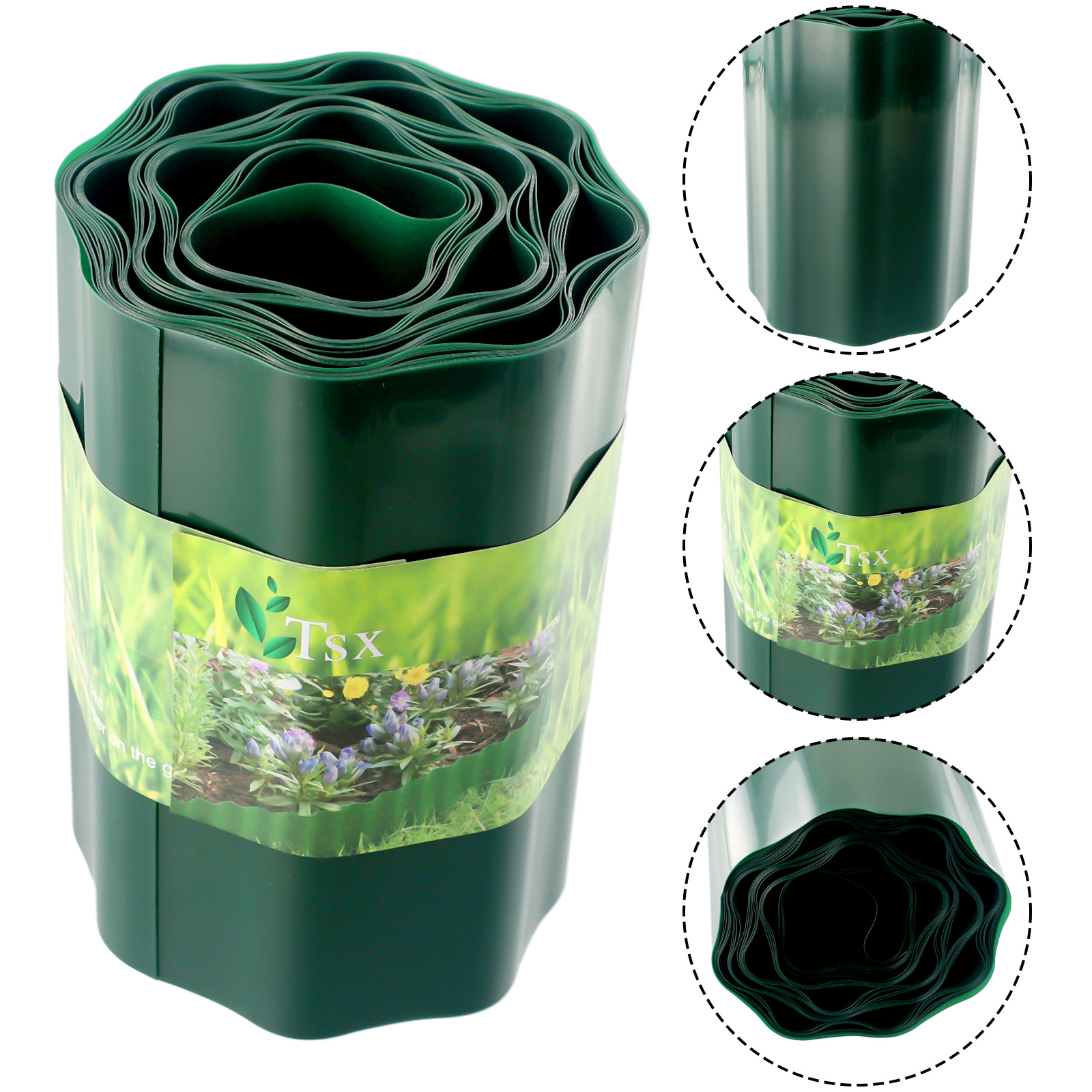 模造石 PP プラスチック庭の草芝生エッジボーダーフェンスパス柔軟な芝生エッジングボーダーガーデングランドフェンス
