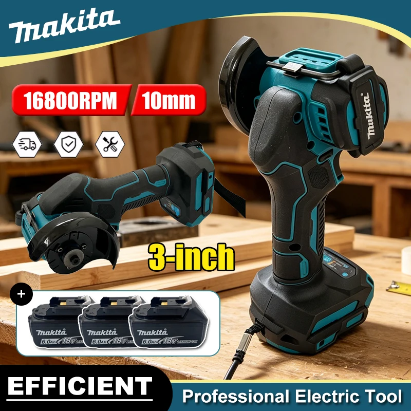 マキタ 3 インチミニアングルグラインダー切断機コードレス電気研削研磨切断丸鋸電動ツール 18V