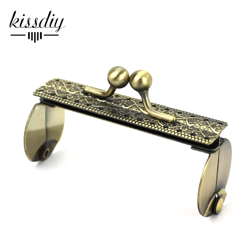 KISSDIY 10 個 7 センチメートル 9 センチメートルアンティークブロンズ金属小銭入れフレーム小型キスクラスプ縫製バッグハンドル DIY バッグハードウェアアクセサリー
