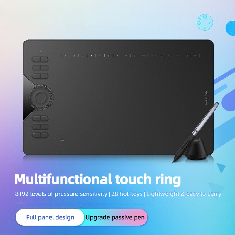 10x6.25インチグラフィックタブレット描画ボード8192レベルバッテリーフリースタイラスデジタルタブレットサポートAndroid Phone Windows MacOS PC