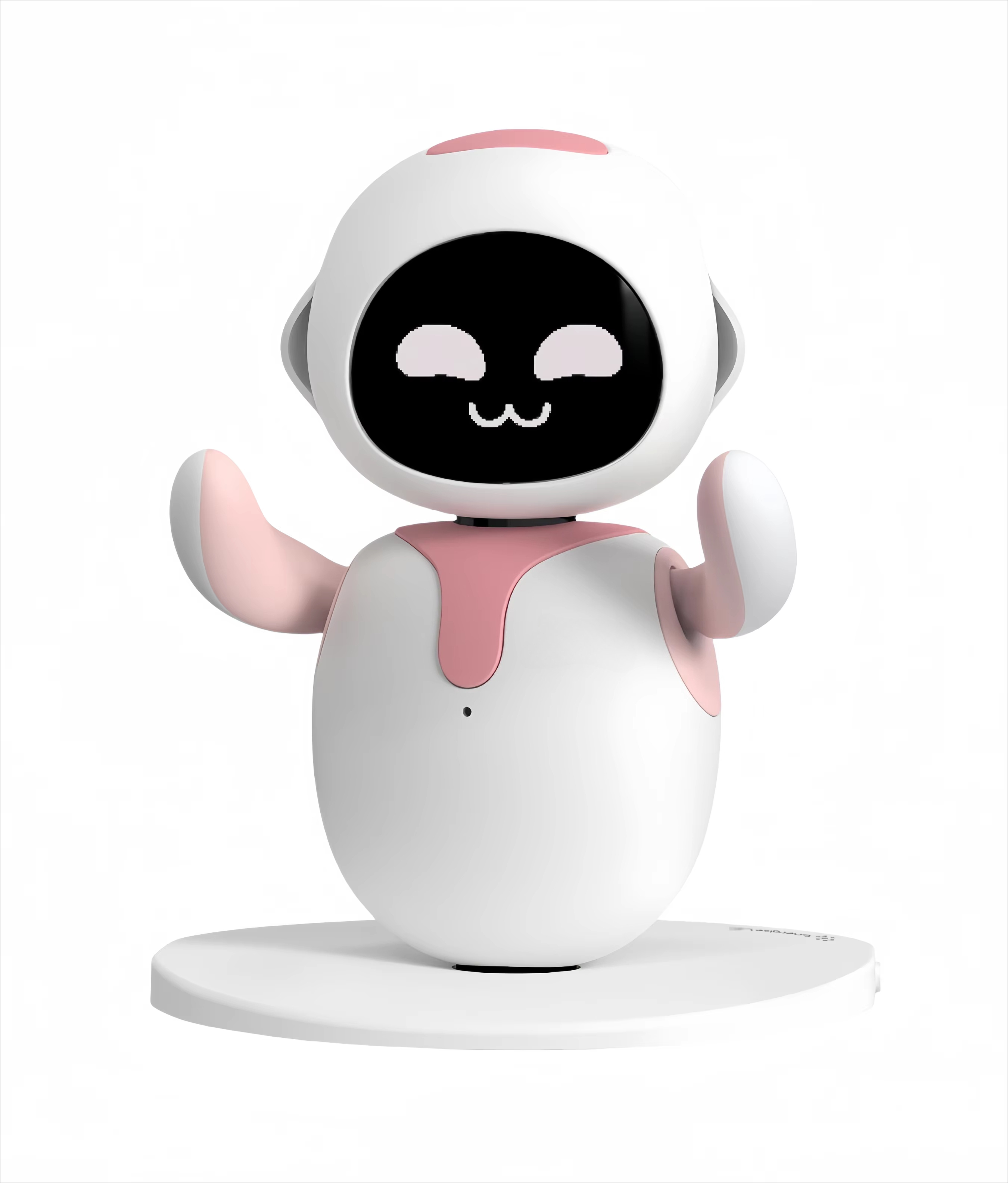 ピンクタッチインタラクティブスマートロボット玩具アプリ制御 OLED スクリーンマルチ感情アニメーションミニゲーム子供ユニークなギフト