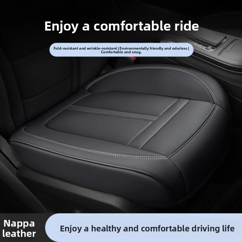 ナッパレザーカーシートカバー滑り止めとフルラップ運転席カーシートプロテクターマットフロントボトムカーシートクッションカバー
