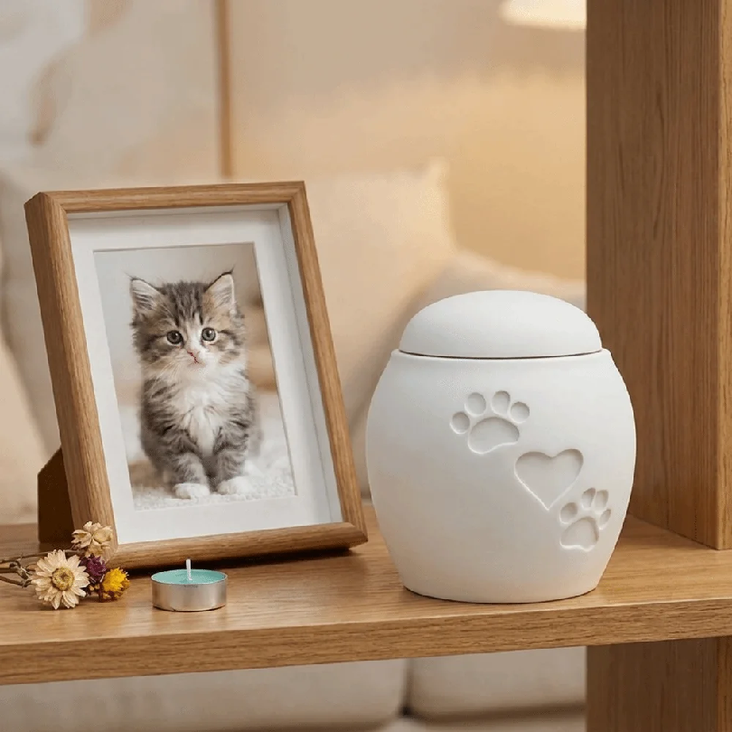 3D プリントペット火葬骨壷プラスチックミニマリスト灰メモリアルコンテナ防水蓋付きペット灰ホルダー犬の灰用
