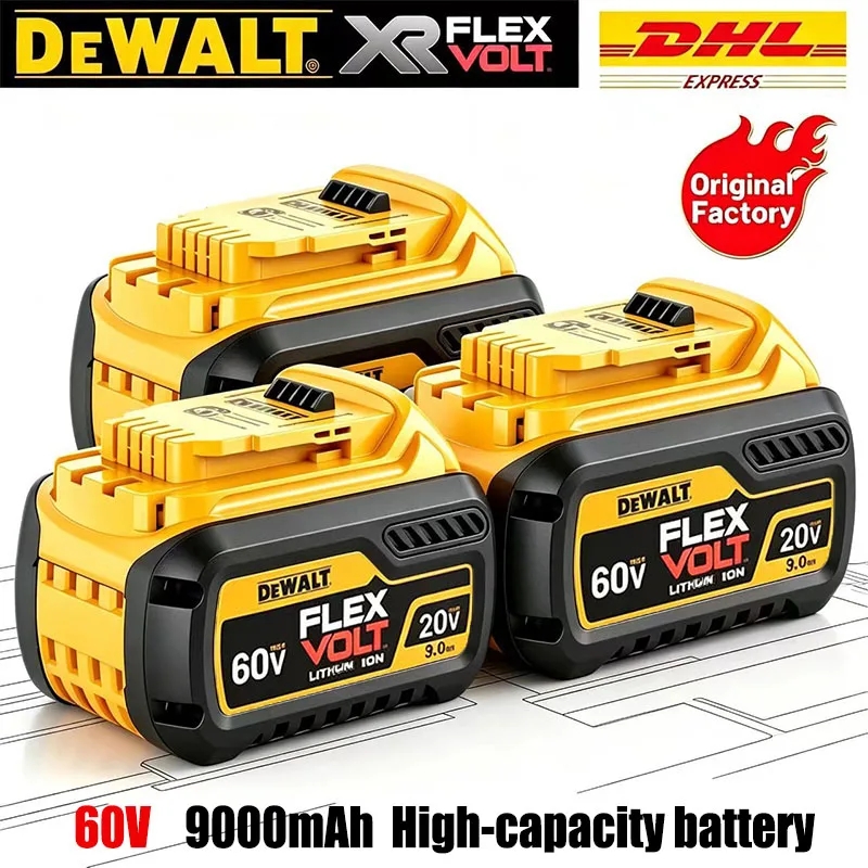 DeWALT 100% オリジナルバッテリー 20V/60V 9000mAh 最大フレックスボルト DCB200 DCB205 DCB206 DCB209 DCB182 電動工具バッテリー空気輸送