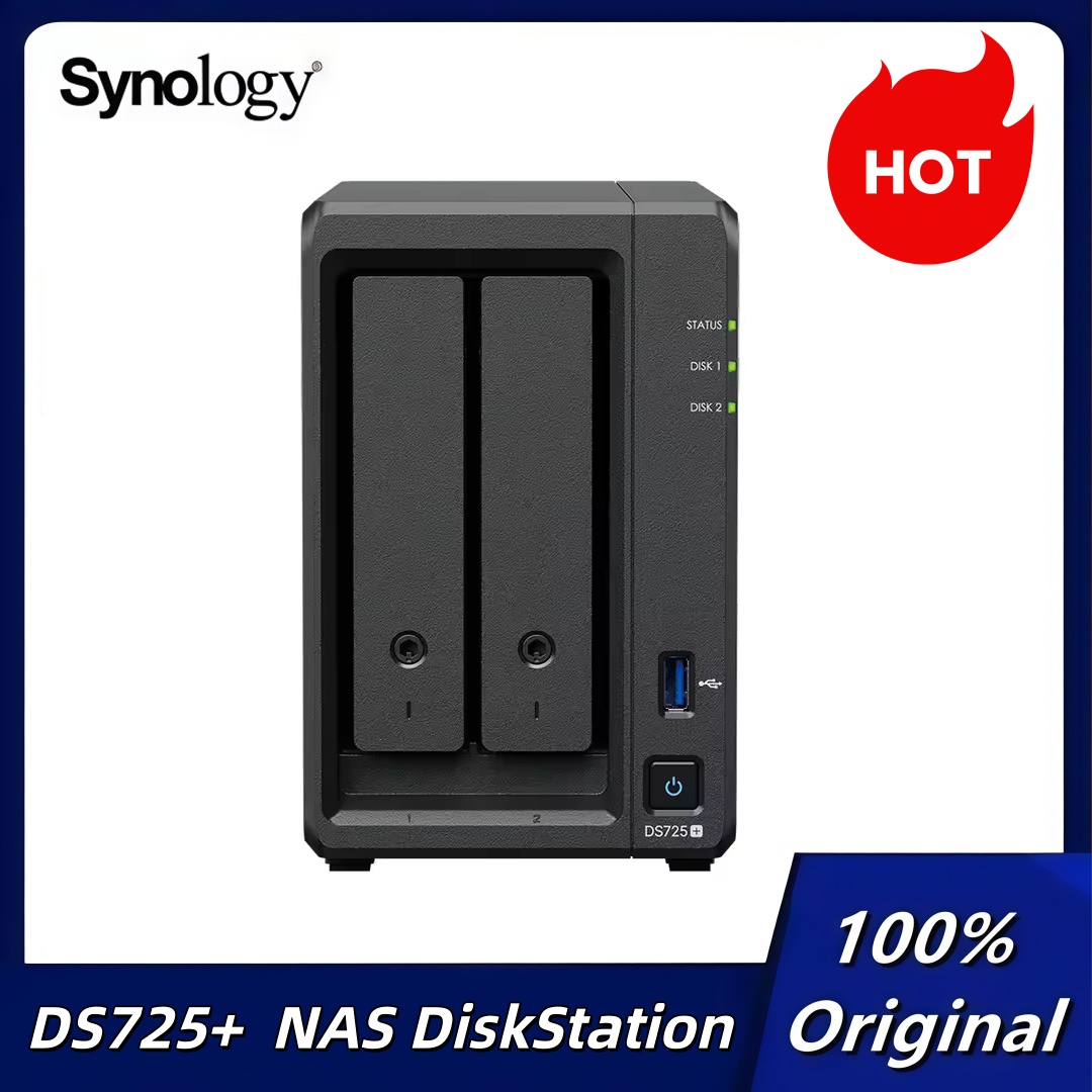Synology DS725 2 ベイ NAS DiskStation ネットワーク クラウド ストレージ サーバー (ディスクレス)