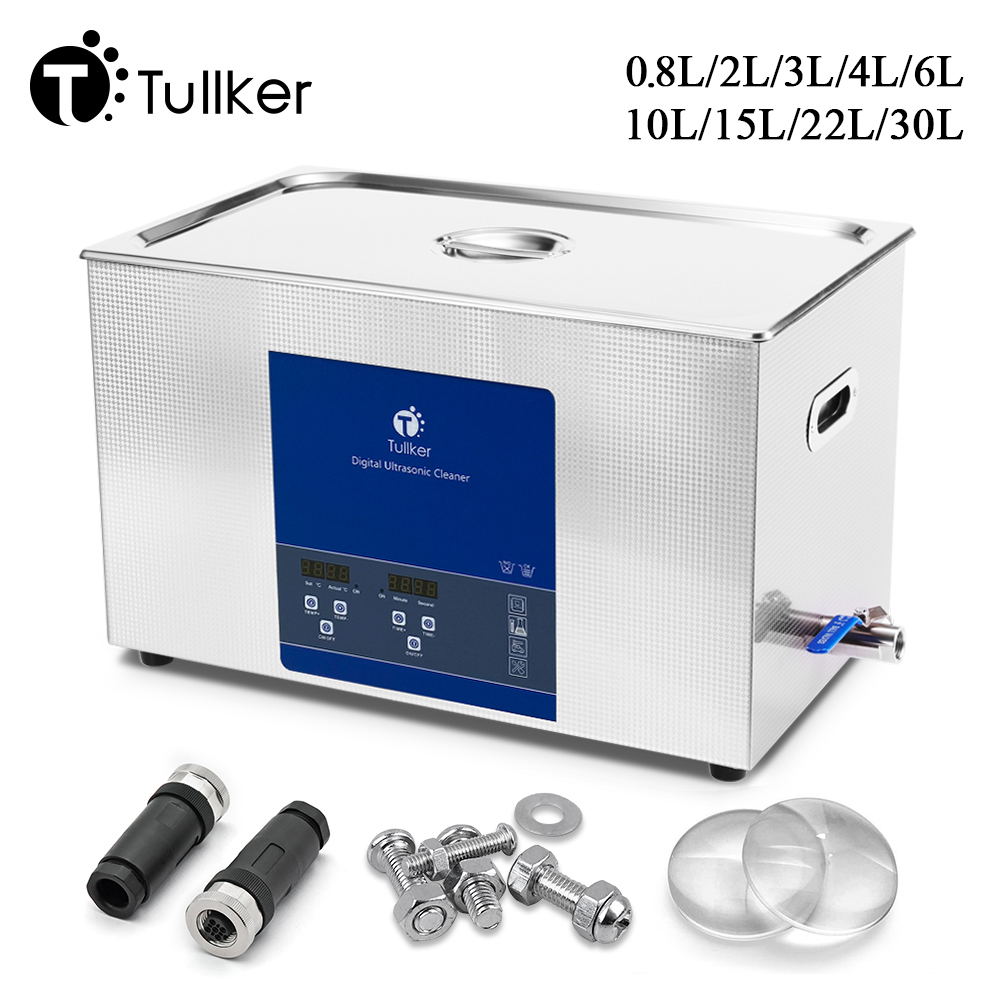 Tullker 0.8L 2L 6L 10L 30L 38L 超音波メガネクリーナーバス加熱されたラボ PCB エンジン超音波音波クリーナー金属脱脂