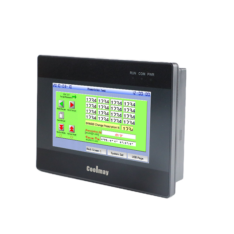 Coolmay 4.3 インチ HMI PLC オールインワン EX3U-8043H-24MT サポート MODBUS RTU RS485 および RS232 プログラマブル ロジック コントローラー