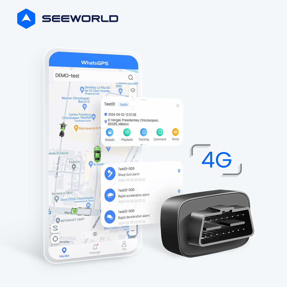 小型簡単隠しリアルタイム追跡音声録音 OBD 4G グローバルロケーター GSM GPRS GPS 追跡デバイス