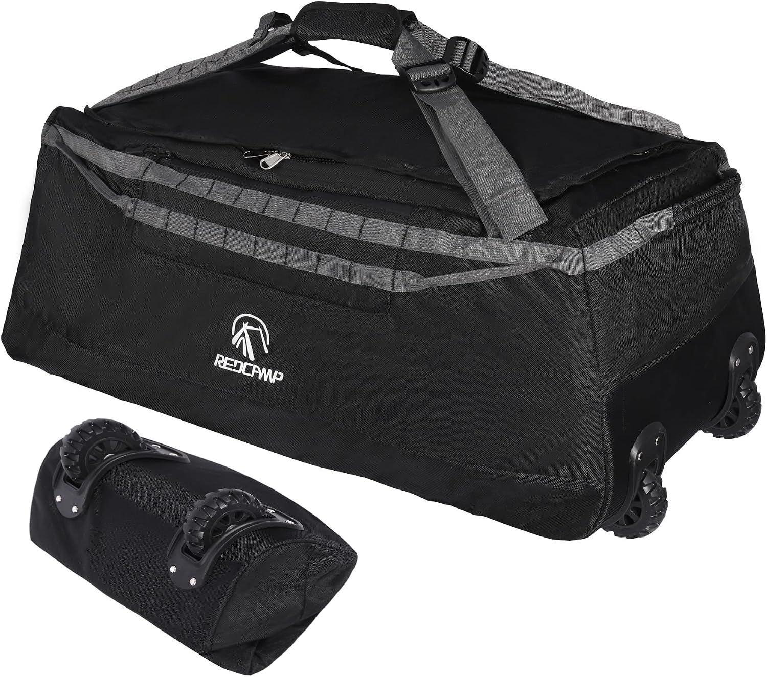 REDCAMP 85L/120L/140L 折りたたみダッフルバッグ ホイール付き 頑丈な旅行かばん