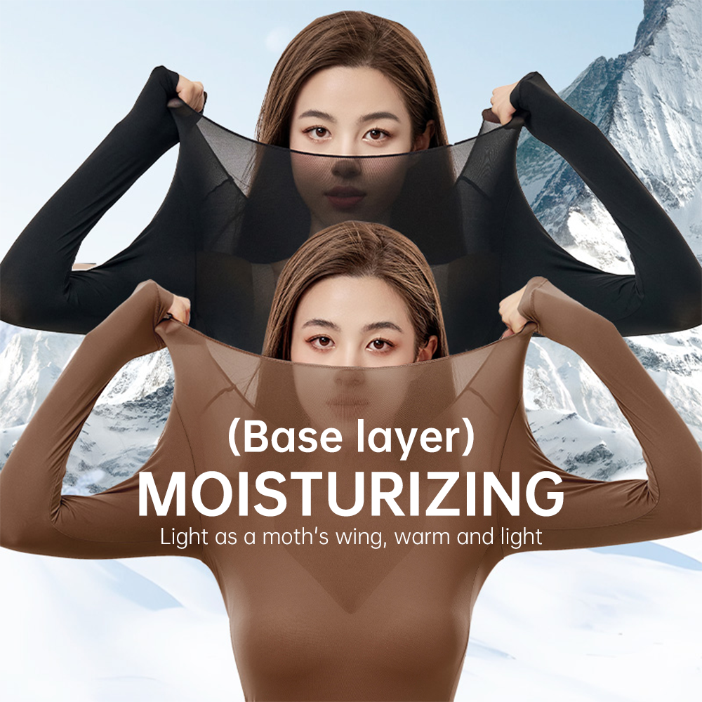 Molasus シームレスサーマル下着セット女性第一層サーマルトップロングジョンズ冬サーモ服女性薄型ソリッドカラー