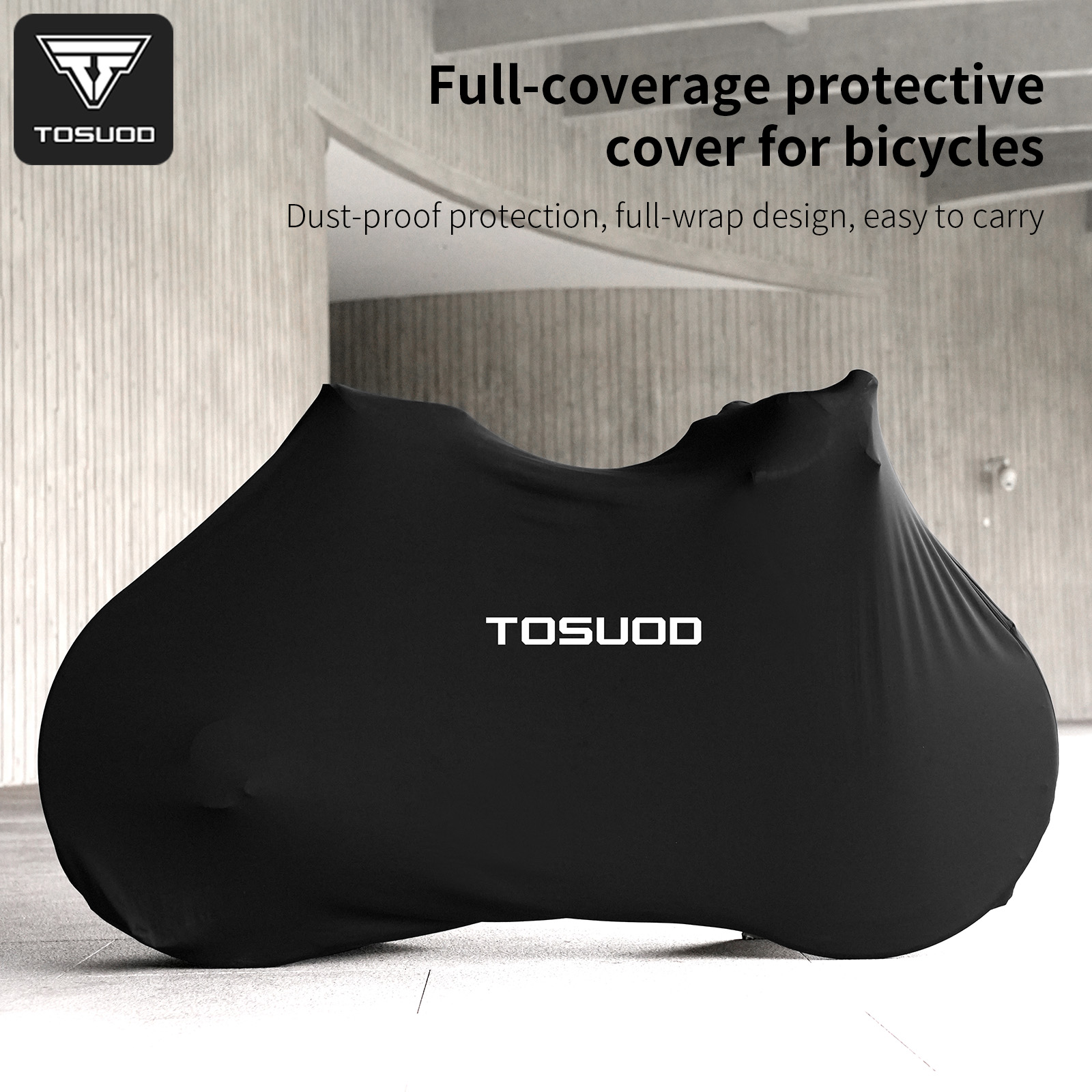TOSUOD 自転車防塵カバーオールインクルーシブデザイン高弾性大開口ジッパーバイクカバー MTB ロードバイク用