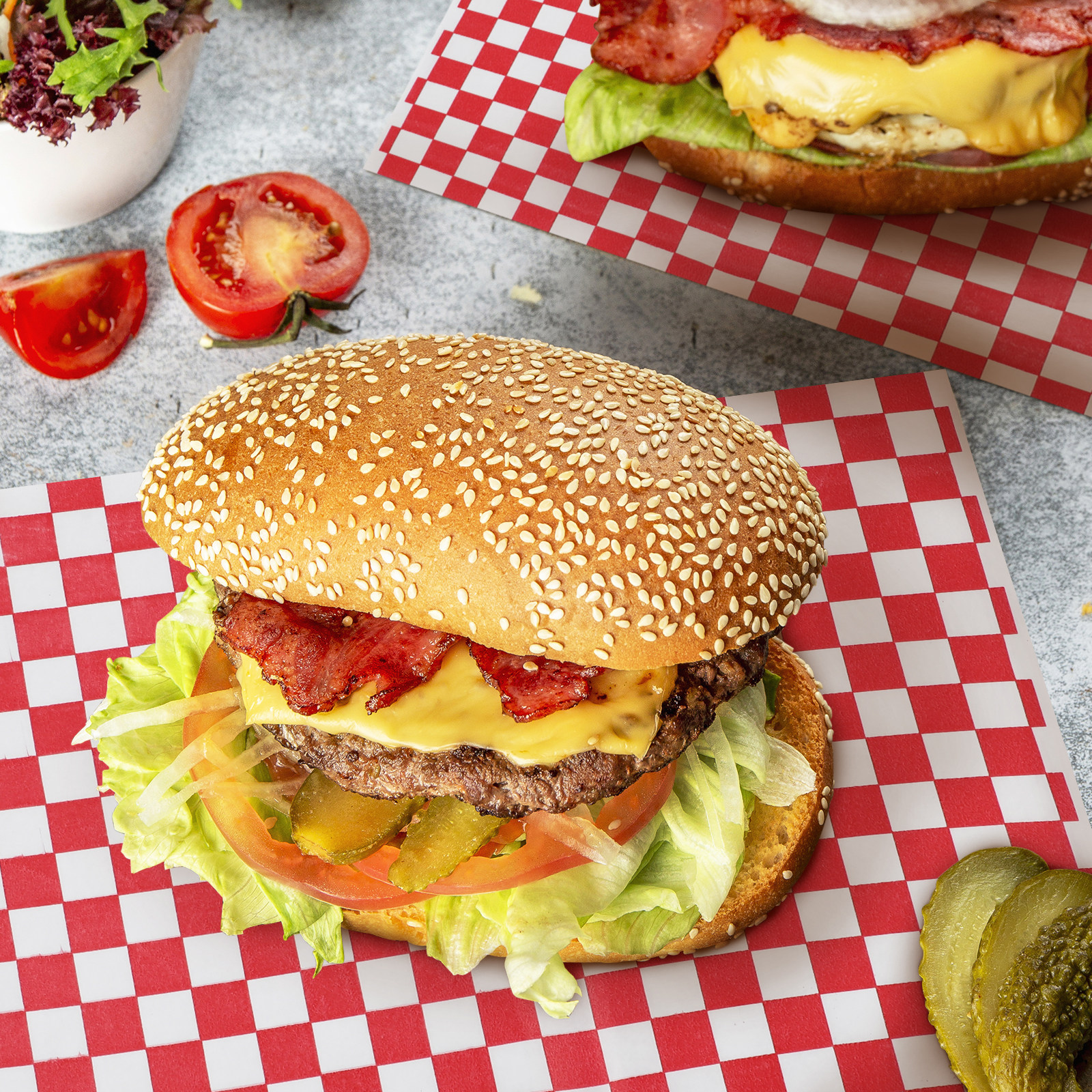 100 枚食品包装紙レトロパターン耐油ベーキング紙耐油サンドイッチラップバーガーキャラメルチーズラッパー