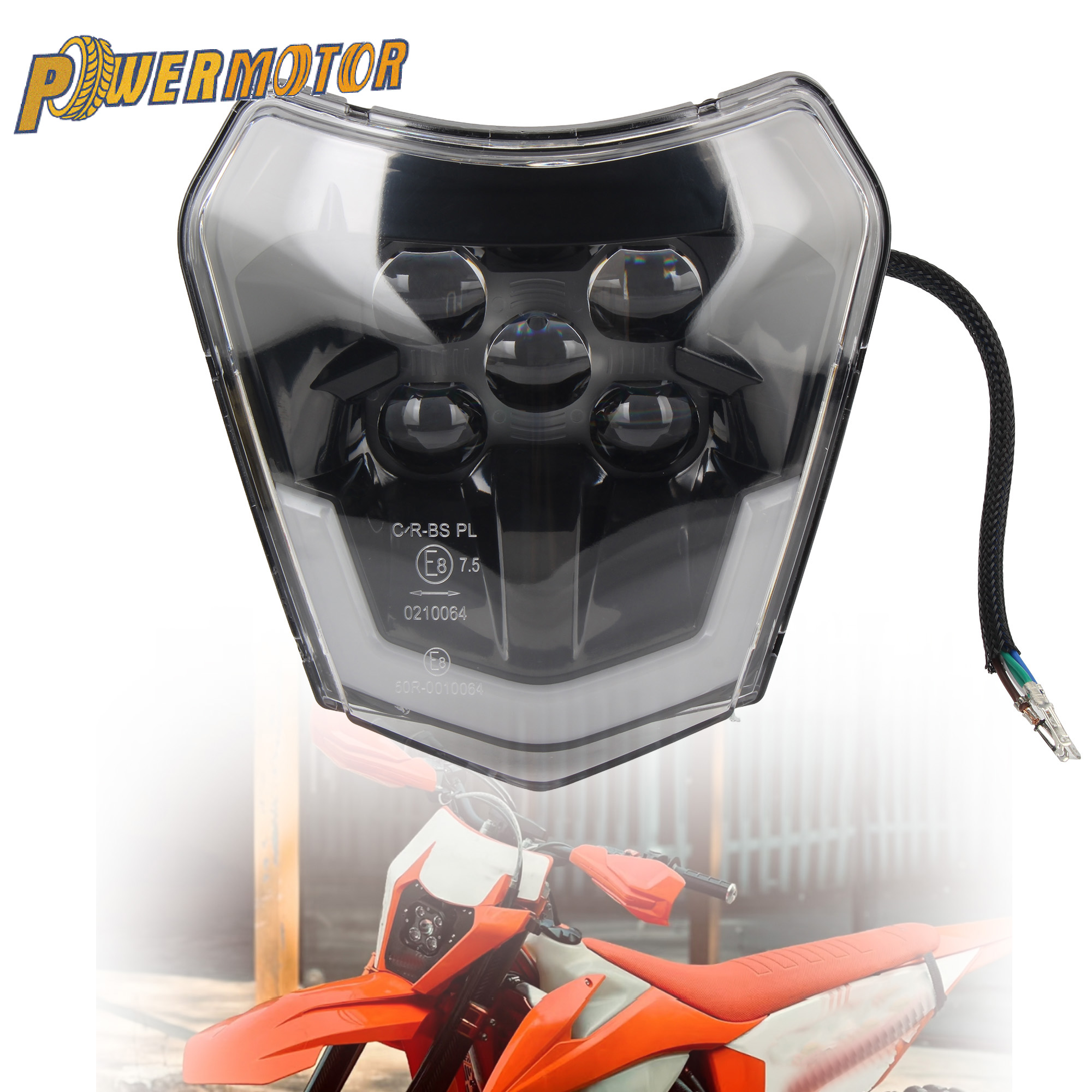 オートバイのヘッドライト LED KTM EXC EXCF SX SXF XC XCF XCW 125 150 250 350 450 530 2014-2023 エンデューロモトクロス Accesorios