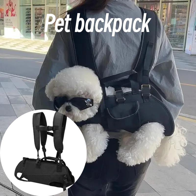 ペットバックパック屋外犬バックパック水平抱擁バックパック屋外通気性便利な 4 脚キャリーバッグ