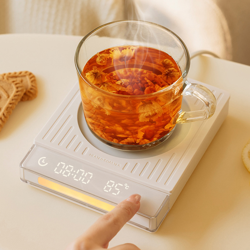 コーヒーマグウォーマーカップヒーター加熱パッド電気ホットプレート 4 ギア温度設定ウォーマーコースターミルクティー水 220V