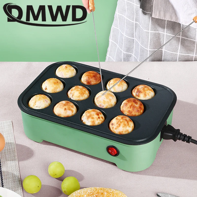 DMWD たこ焼きメーカー たこ焼きベーキングパン 電気クレープパンケーキ フライパンマシン 卵オムレツグリル ちびまる子ケーキオーブン