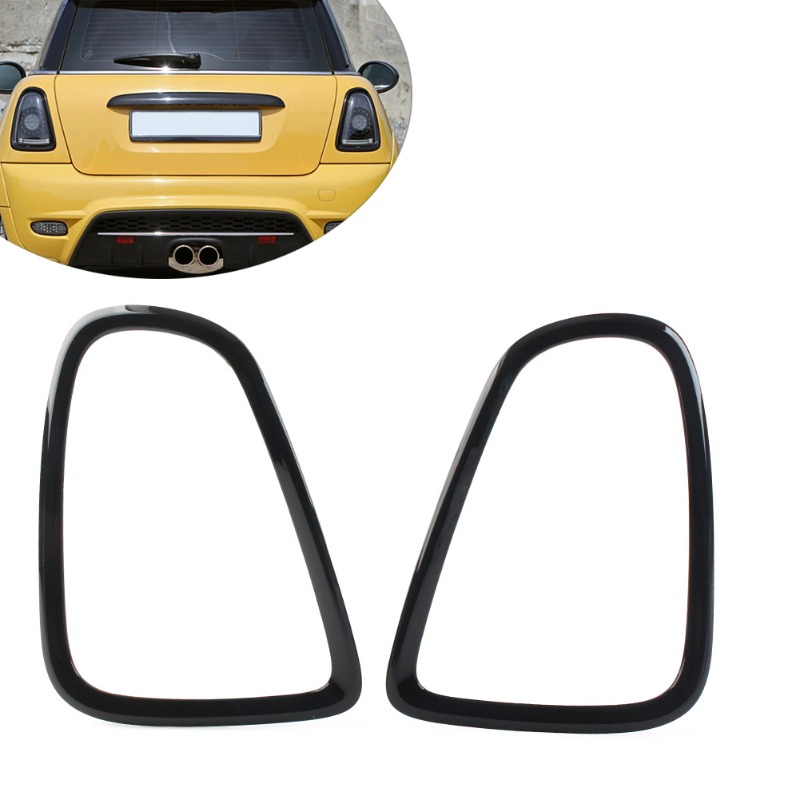 BMW ミニクーパー R56 R57 R58 R59 2007-2013 2 個テールライトカバートリムブラック/シルバー 51132752243 51132752244 新しい