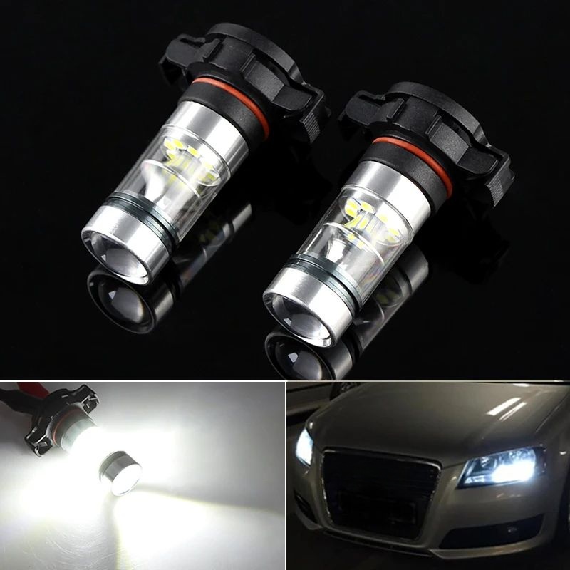 2 個 CANBUS H16 5202 PS19W LED 電球アウディ A3 8P 2008-2013 LED デイタイムランニングライト DRL 電球エラーなし 6000K ホワイト 3000K