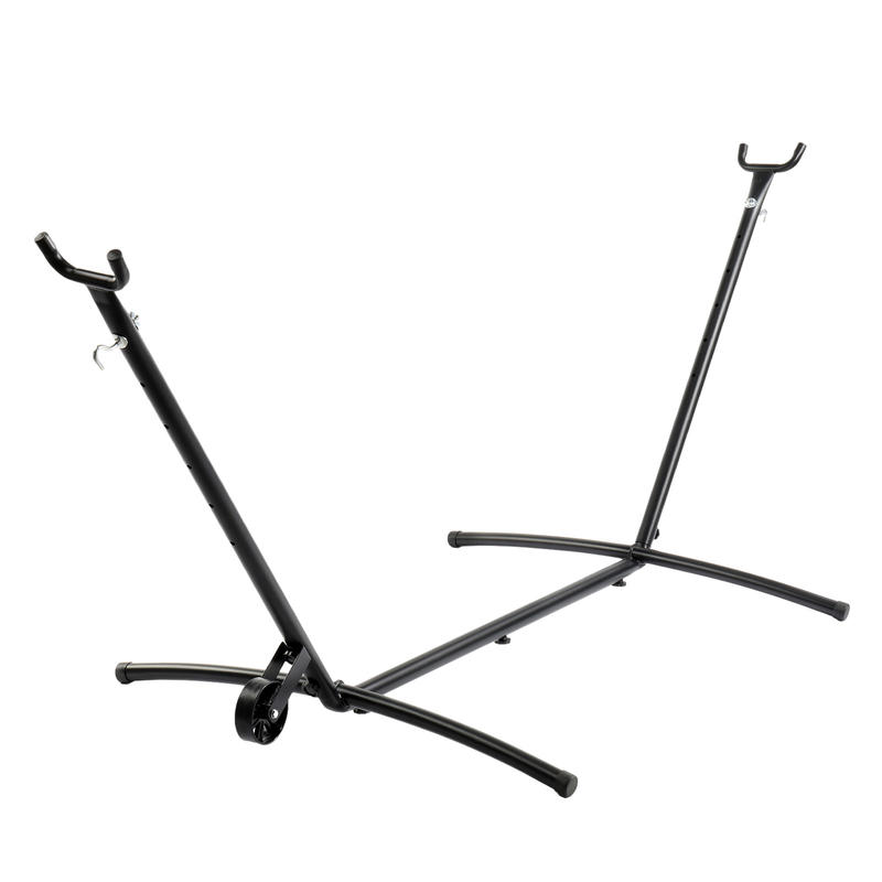 268*107*102CM ハンモックスタンド ホイール付き、スチールパイプ、耐荷重440ポンド、600Dオックスフォード布収納袋付き