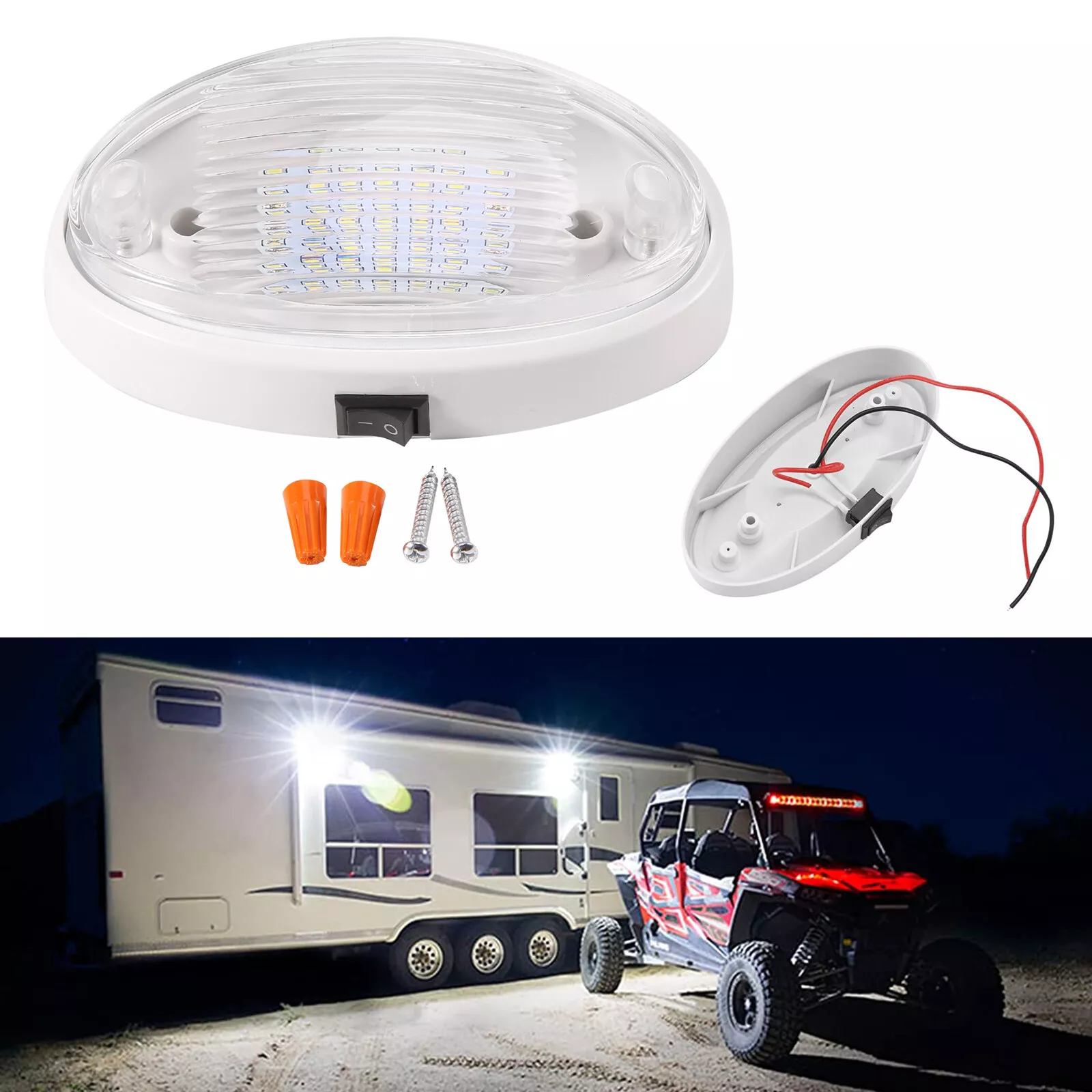 1pc キャラバン LED ポーチユーティリティライト 12V オーニングライト屋外交換用照明キャラバントレーラーキャンピングカー LED ライト