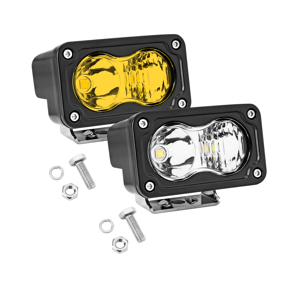 防水 3 インチ平方車 LED ワークライトスポットライト 12V 24V 6000K DRL オートバイトラックオフロード SUV ATV ヘッドライトレトロフィット