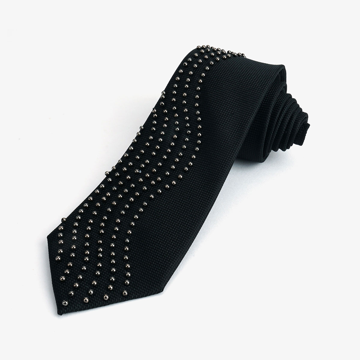 Artistic Silk Bead Embroidery Neck Tie for Formal Wear and Corporate Gifts