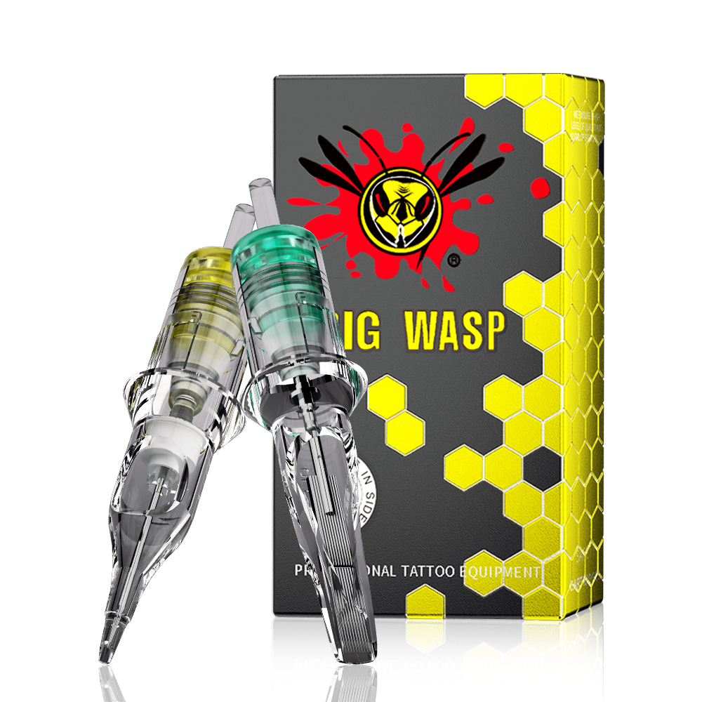 20 ピース/箱 BIGWASP プロタトゥーカートリッジ針 0.30/0.35 ミリメートル RL/RS/RM/M 使い捨て安全タトゥーガンアートメイク針