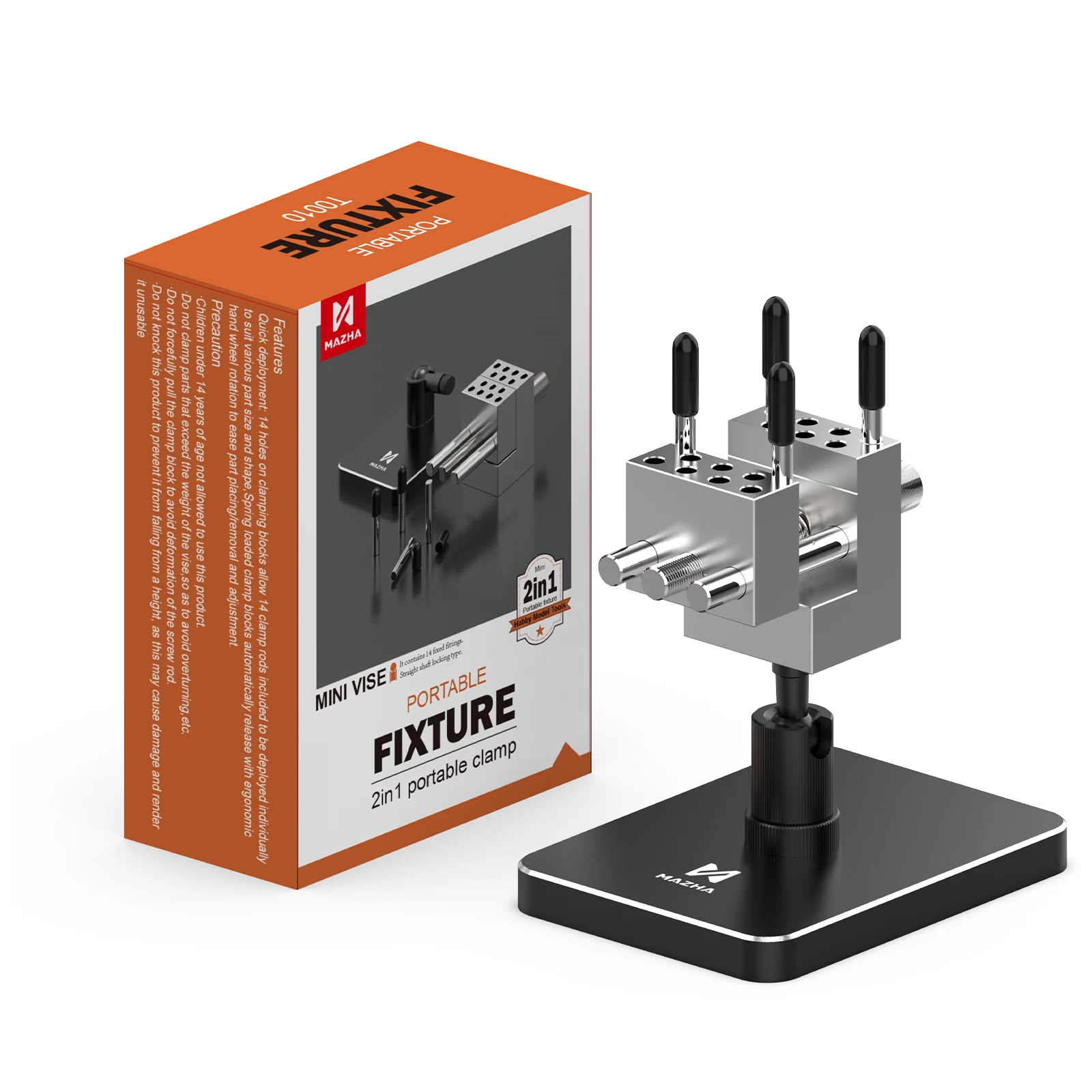 MAZHA T0010 2 in 1 ミニポータブルテーブルバイスコンパクト調節可能なクランプモデリング趣味 DIY 精密ツールアクセサリー