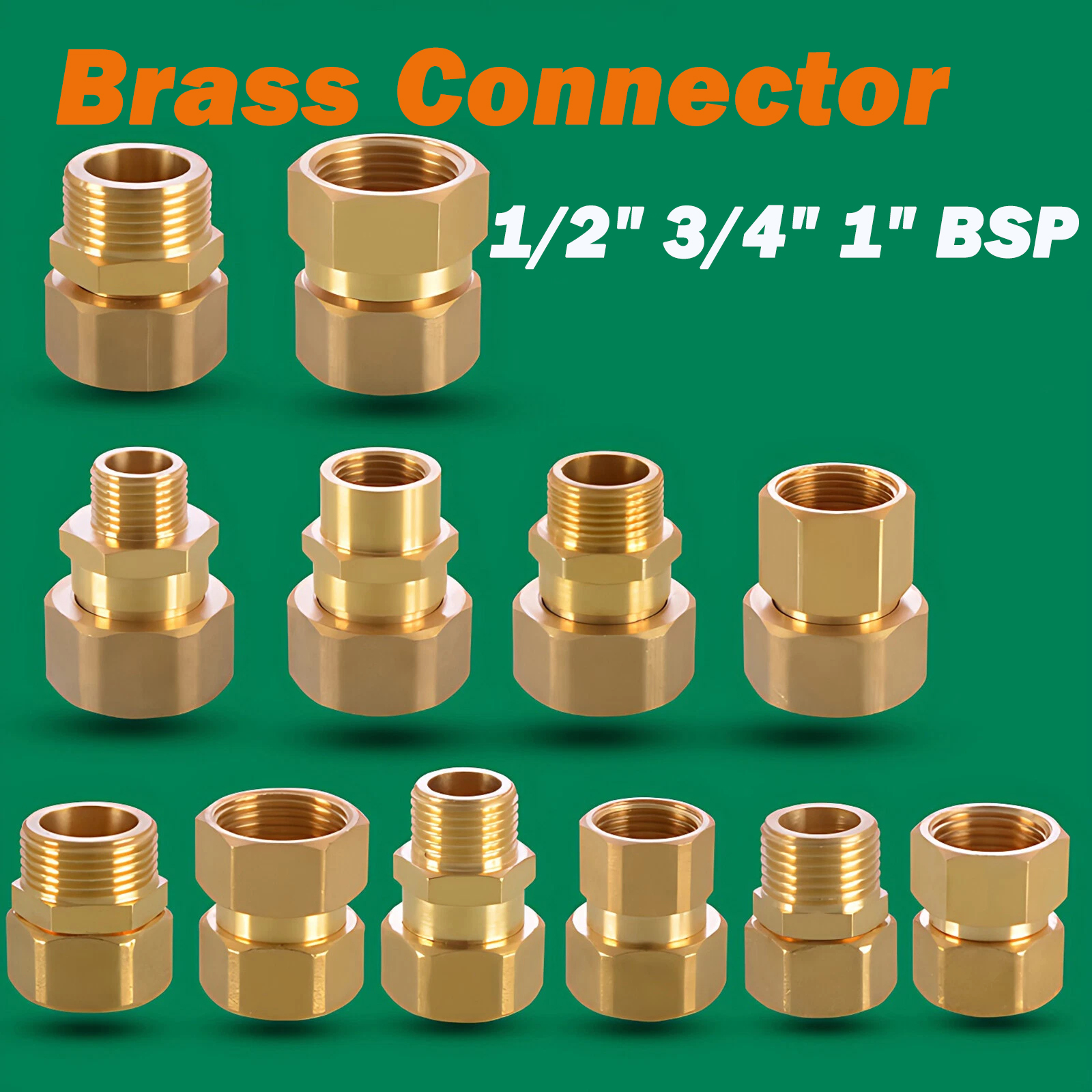 1/2 "3/4" 1 "Bsp 真鍮パイプ継手雄/雌ネジネジユニオンジョイント機械空気圧銅コネクタアクセサリー