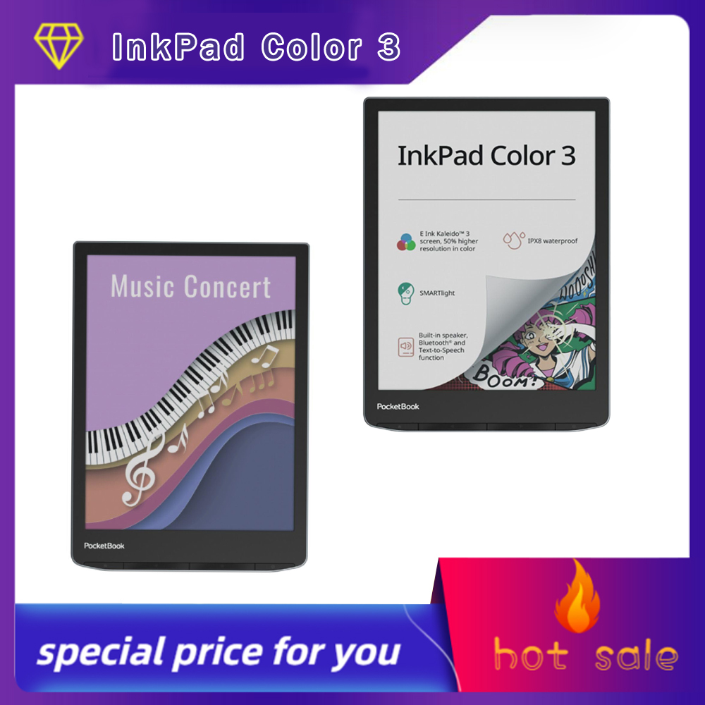 PocketBook InkPad Color 3 電子ブック リーダー |目に優しいコミック用電子書籍リーダー |スマートライト |オーディオブック