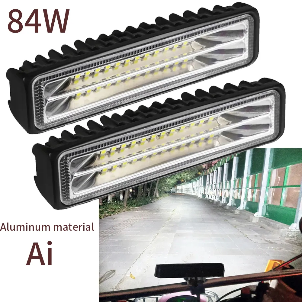 2pc 84 ワット 28LED 車作業ライト高輝度スポットライトオフロード自動車トラック運転フォグヘッドライト DRL 運転アルミランプ 12V