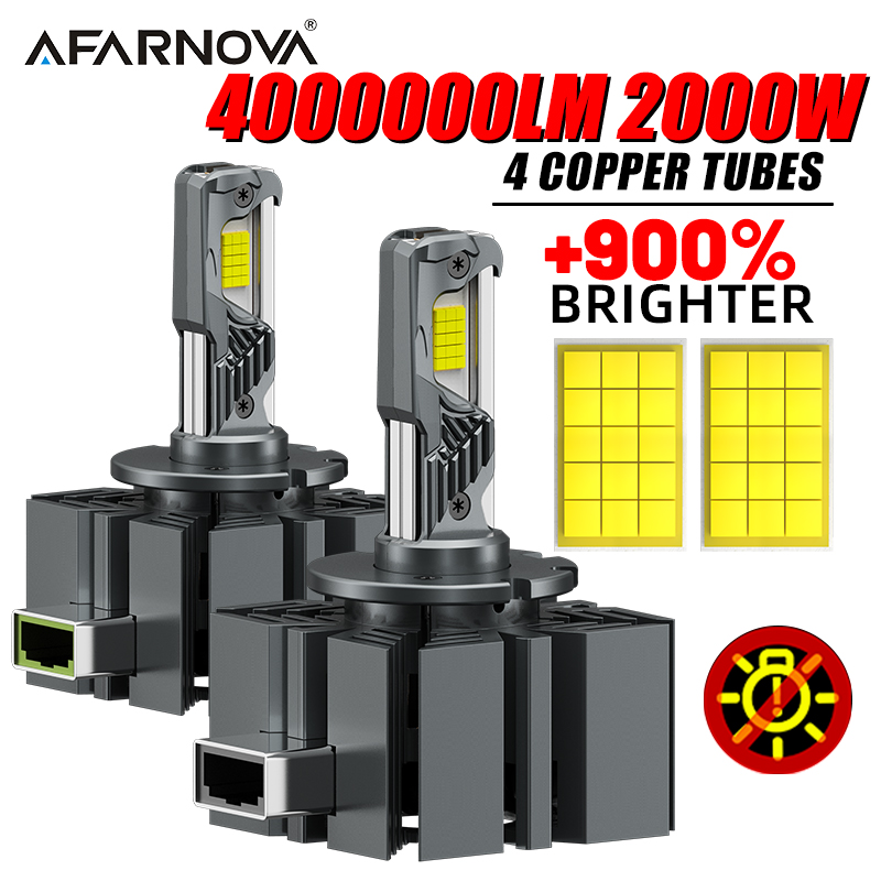 D1S D3S LED 車のヘッドライト電球 2000 ワット 4000000LM D2S LED CANbus D4S 車ランプ HID キセノンアップグレードキット 1:1 オリジナルプラグアンドプレイ
