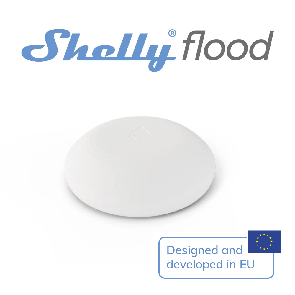 Shelly Flood スマートホーム ワイヤレス漏水 WiFi センサー 温度測定液体検出器付き 遠隔監視