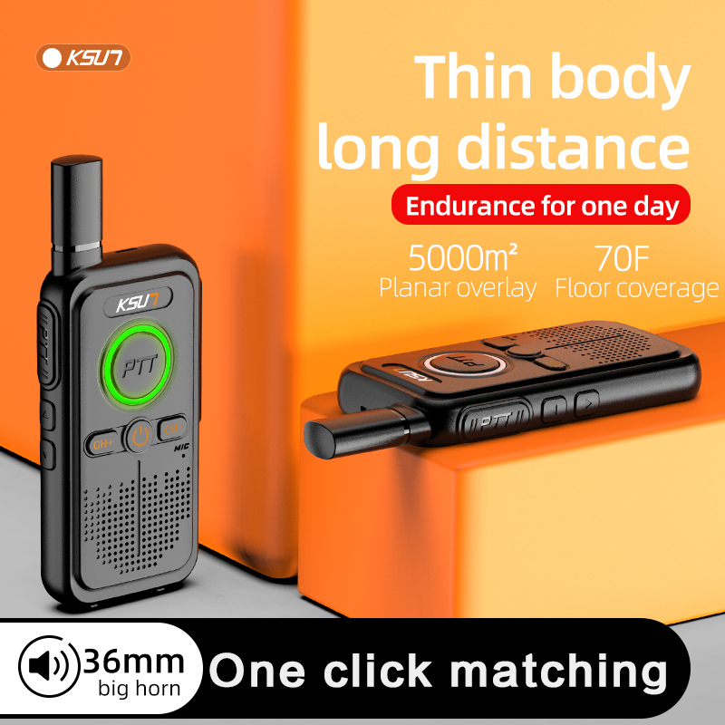 PMR446 トランシーバー 2 個付属ミニサイズタイプ C 充電式生活通信デバイスポータブルラジオ KSUT 双方向ラジオ