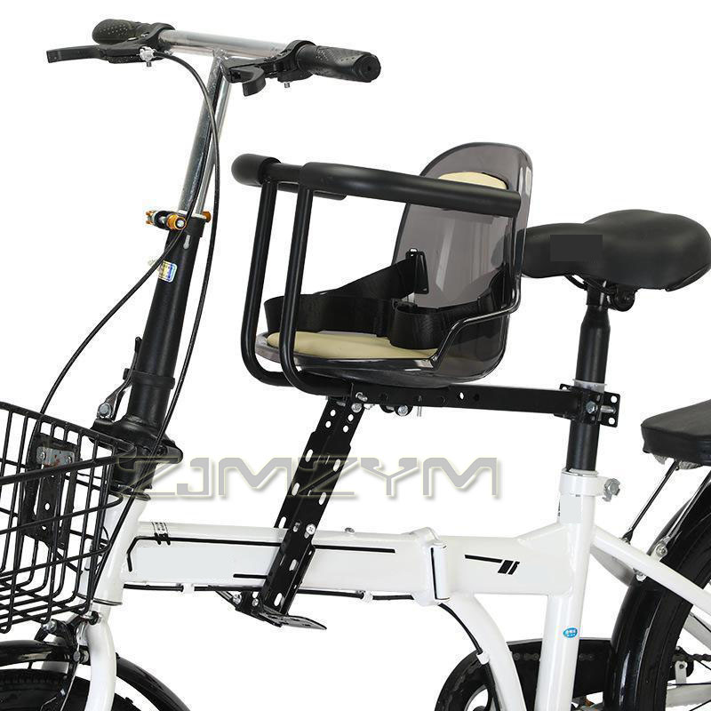 フロントマウントバイクシート マウンテンバイクセーフティシート 快適な安全サイクリングシート ガードレール付きフロントパッド入りシート シートベルト
