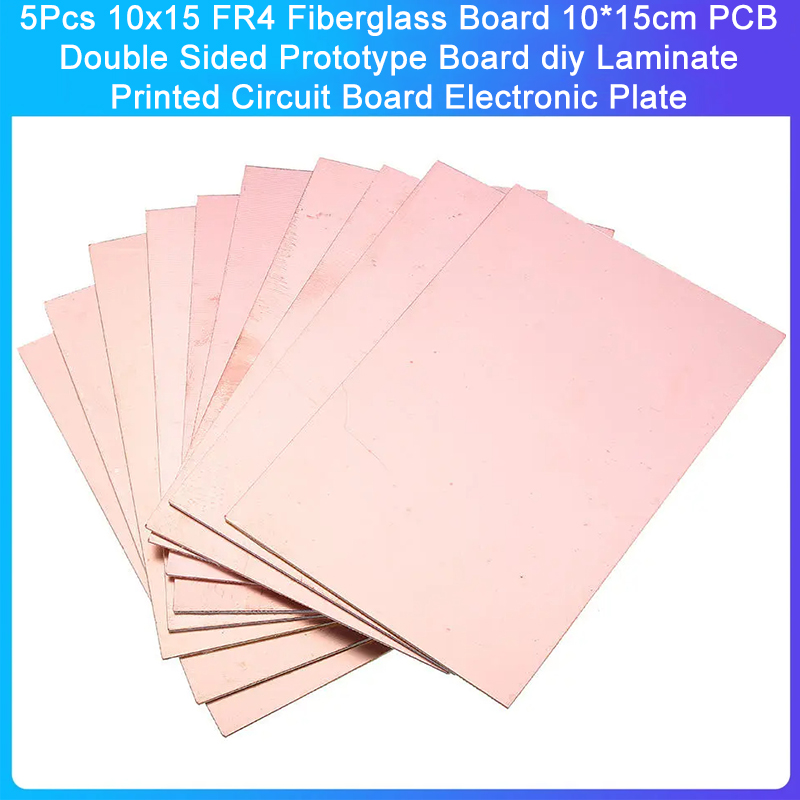 5 個 10 × 15 FR4 グラスファイバー銅クラッドラミネート 10*15 センチメートル PCB 両面プロトタイプボード DIY 積層プリント回路基板