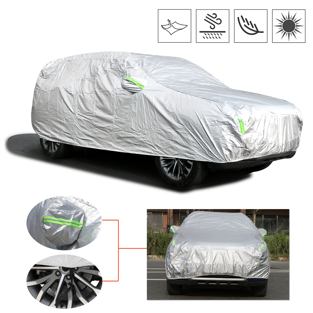 ユニバーサルフルカーカバー防水 UV 保護アンチスクラッチ防塵車のカバーセダン SUV 複数のサイズ