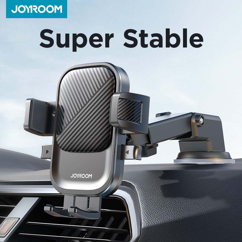 Joyroom ユニバーサルカーマウント電話ホルダー 吸盤ベース付きダッシュボード自動車電話ホルダー iPhone Samsung、Google、Huawei 用