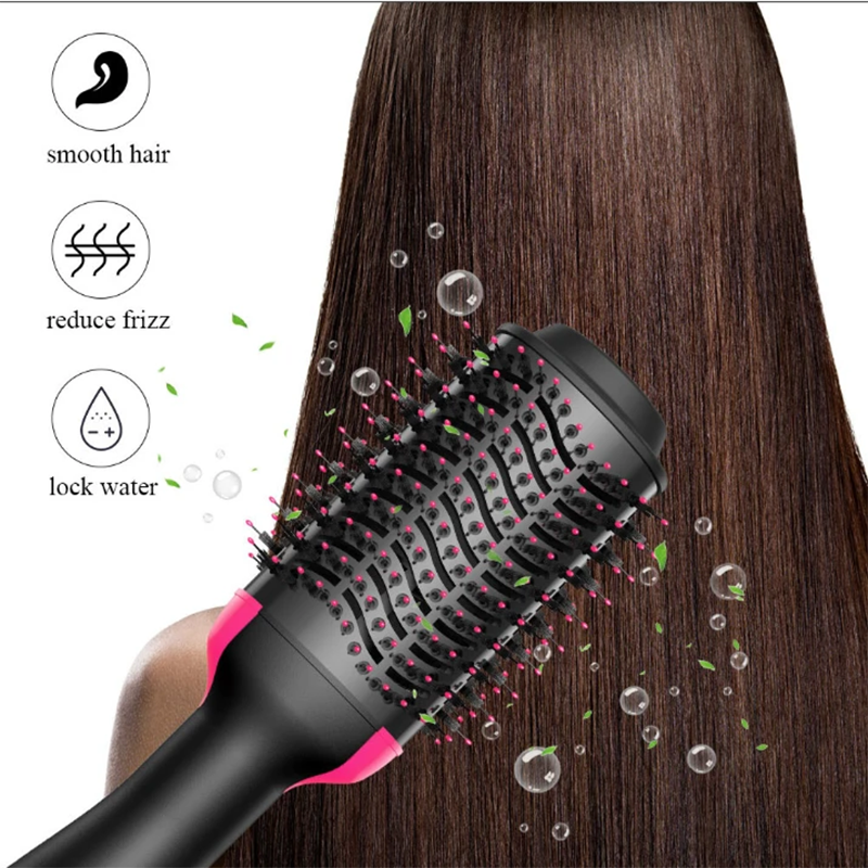 熱風ブラシコーム女性のヘアブラシプロフェッショナルヘアドライヤーヘアブラシトラベルブロードライヤーコームヘアドライヤーブラシ電気コーム