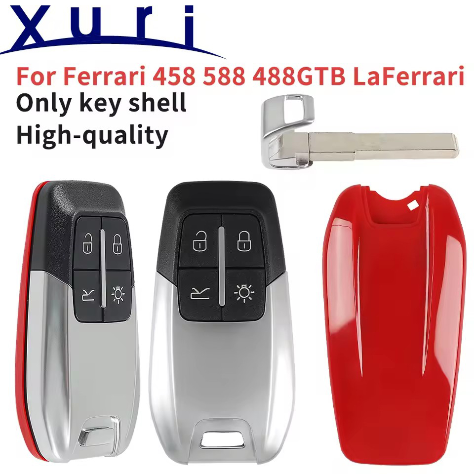 交換用高品質 4 ボタンスマートリモート Fob キーシェル CS094004 ブレード付き 2014-2020 フェラーリ 458 588 488GTB LaFerrari