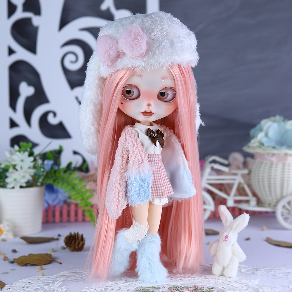 ICY DBS ブライス 1/6 人形 手描きセット かわいいバニー つや消しフェイス 人形セット SD