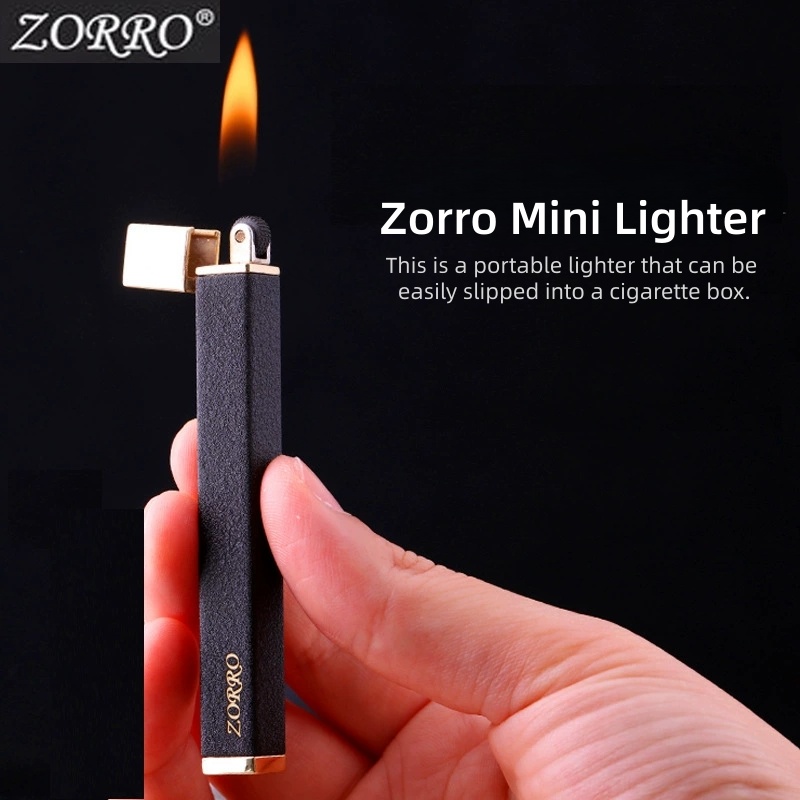 ZORRO ユニークなポータブル金属ブタンガスライター創造ファッショナブルなライタープレミアム喫煙アクセサリーツールフェスティバルギフト