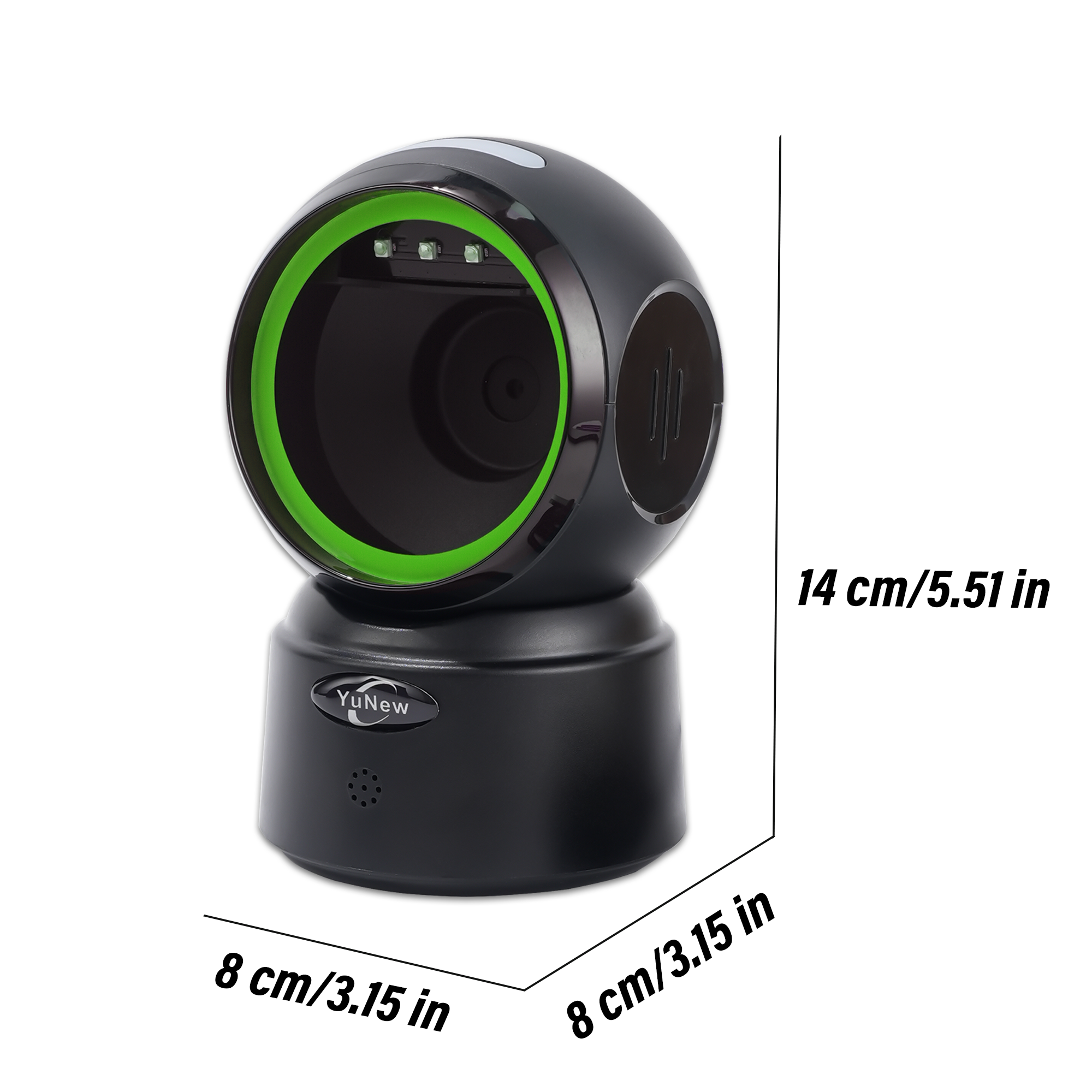 2D QR Code Platform Scanner Wired USB Automatic Sensing Desktop Fixed Barcode Scanner For Supermarket Cashier POS Payment