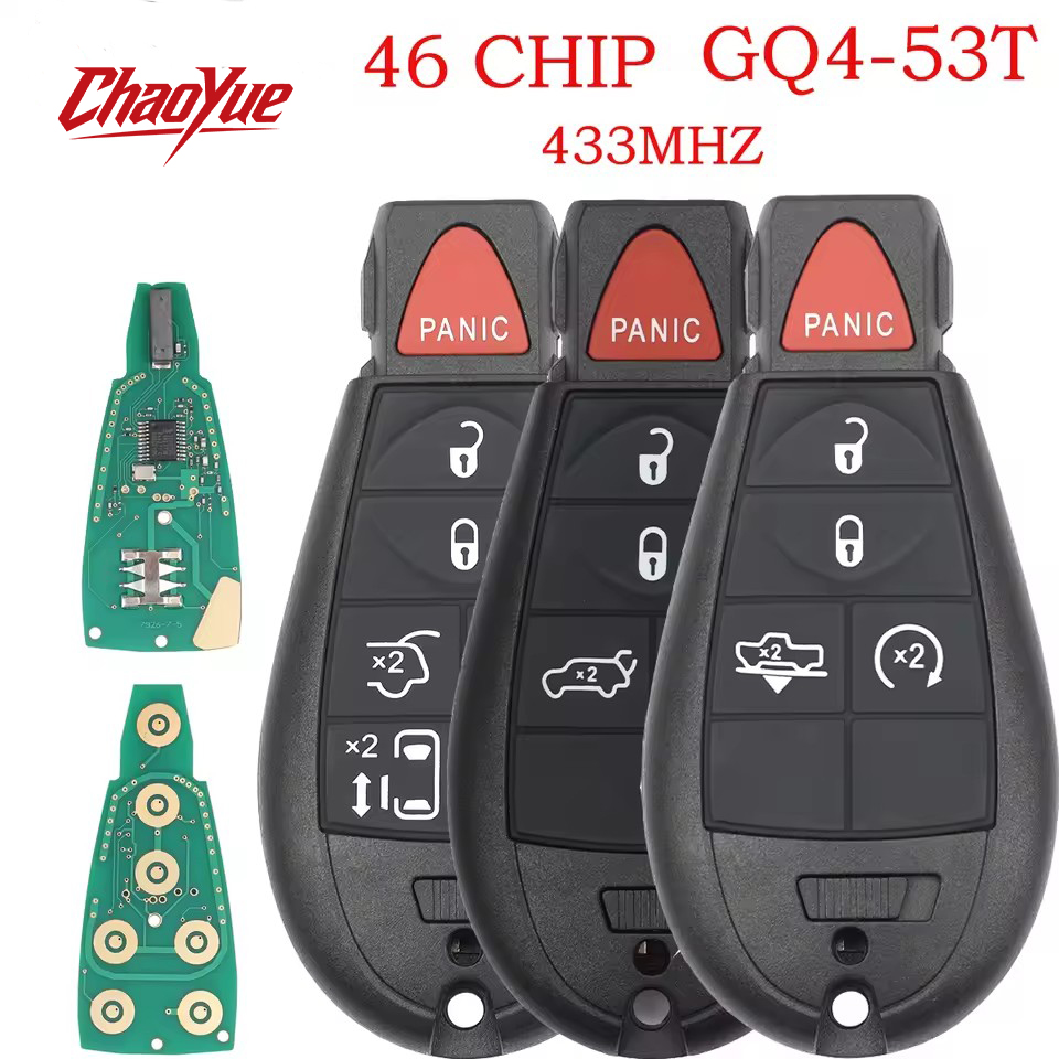 ChaoYue GQ4-53T 46 チップ PCF7961 433MHz 車のリモートキージープチェロキーダッジキャラバン RAM クライスラータウン