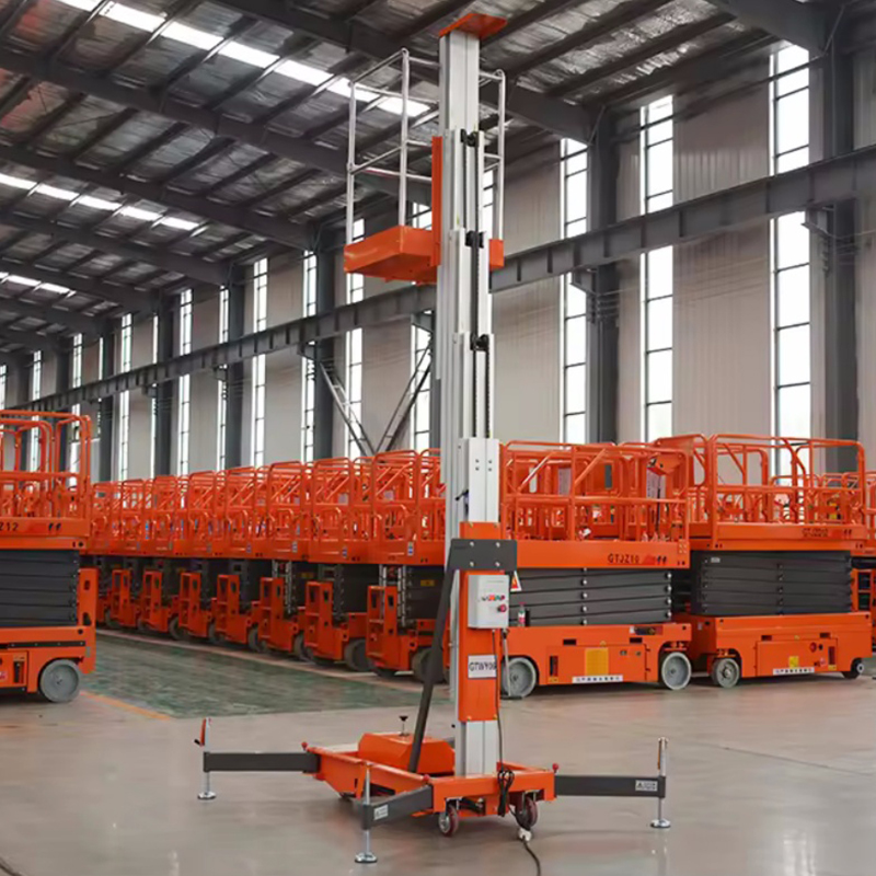 CE Approved Electric Platform 4m-12m Aluminum Alloy Lift For Building Materials Construction Moveable Mast Lift