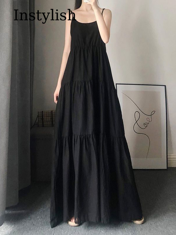 夏の女性の新鮮で純粋なドレス女性のロングセクシーなサスペンダーベルトでお腹をカバーし痩身エクストラロングから足首までのスカートドレス