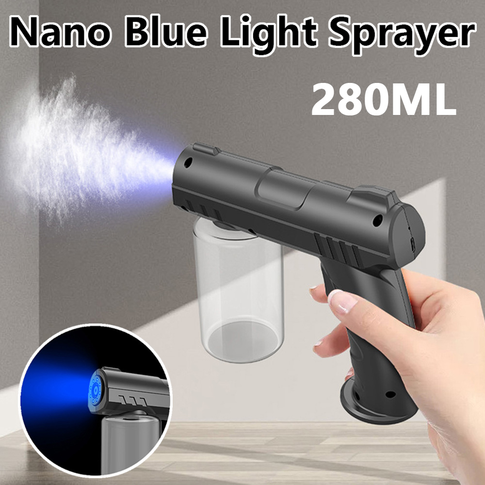 280 ミリリットルナノ青色光噴霧器理髪ワイヤレスアフターシェーブ蒸気ポータブル電動スプレー消毒銃ガーデンアトマイザーツール