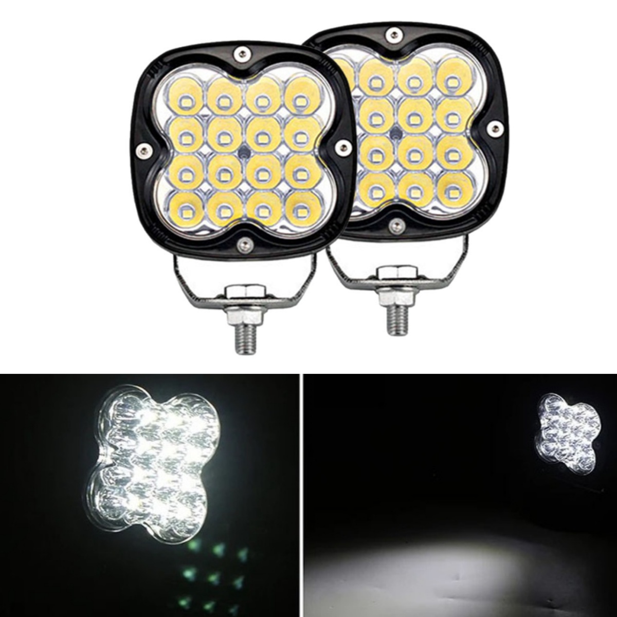 3 インチ Led ワークライトバー 48 ワットスポットライト 12V 24V オートバイ車トラックオフロード SUV ATV 4x4 フォグランプ用ホワイトヘッドライト